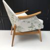 1950's cocktail chair covered in designer fabric from Jane Churchill