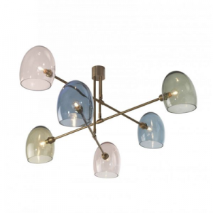 Andromeda Antique Brass (Glass Shades) Chandelier